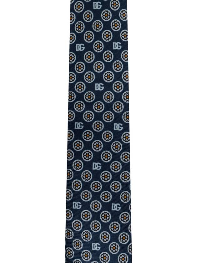 Dolce & Gabbana Silk Tie, Men's, Navy Blue - DOLCE&GABBANA - BALAAN 4