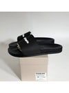 Embossed Logo Full Slider Slippers Black - PALM ANGELS - BALAAN 3