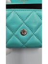 Classic snap caviar card wallet mint silver AP0214 - CHANEL - BALAAN 5