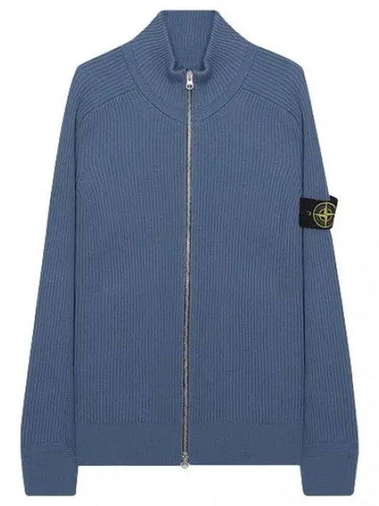 Rib wool zip up cardigan men - STONE ISLAND - BALAAN 1