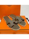 Oran Leather Sandals Etoupe - HERMES - BALAAN 2