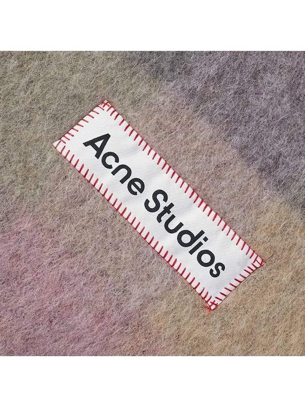 Check Mohair Muffler Fuchsia Lilac Pink - ACNE STUDIOS - BALAAN 5