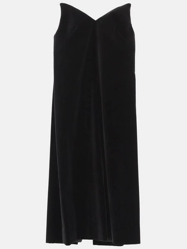 Bustier dress in cotton velvet - LOEWE - BALAAN 1