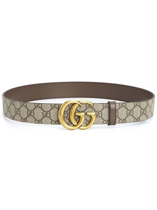 GG Marmont Reversible Leather Belt Beige Brown - GUCCI - BALAAN 5