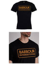 MTS0369BK31 Essential Large Logo Printing Short Sleeve T-Shirt Black Men's T-Shirt TR - BARBOUR - BALAAN 4