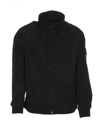 Skin Touch Nylon TC Hooded Jacket Black - STONE ISLAND - BALAAN 2