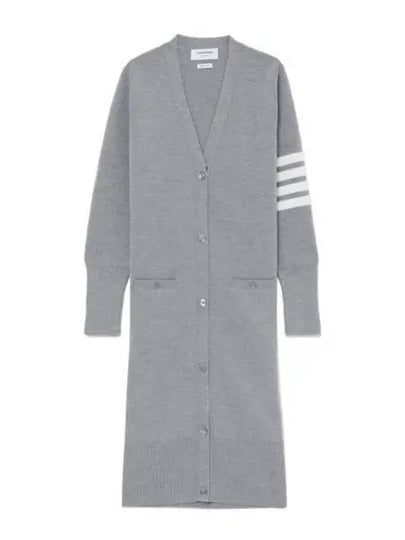 Milano Fine Merino Cardigan Light Grey - THOM BROWNE - BALAAN 2