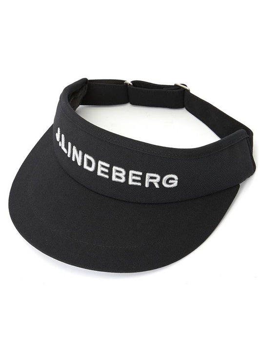 Viktor Embroidered Logo Visor Black - J.LINDEBERG - BALAAN 1