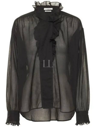 24 Famias HT0001FA A1J03E 01BK Cotton Voile Top - ISABEL MARANT - BALAAN 1