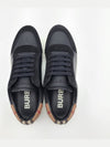 Vintage Check Panel Leather Low Top Sneakers Black - BURBERRY - BALAAN 8