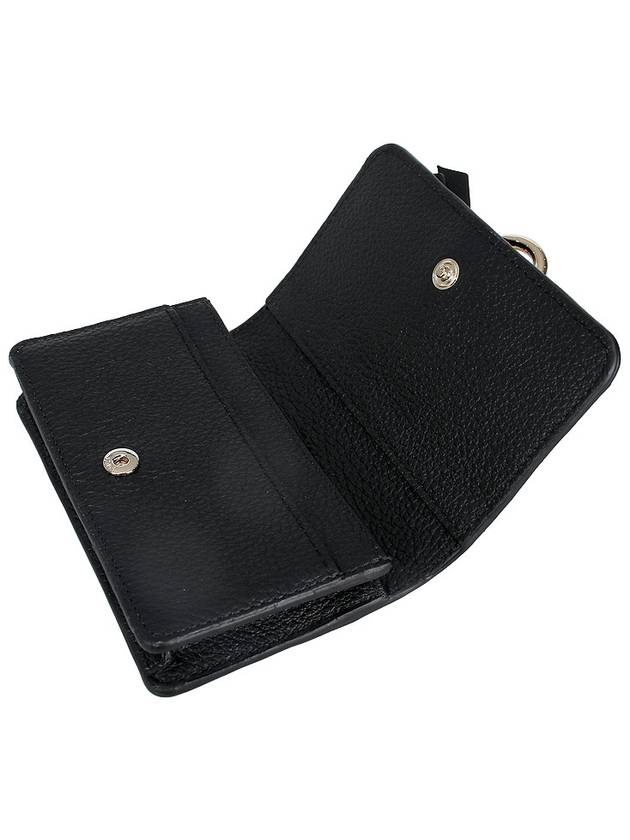 Alphabet Leather Flap Card Wallet Black - CHLOE - BALAAN 9