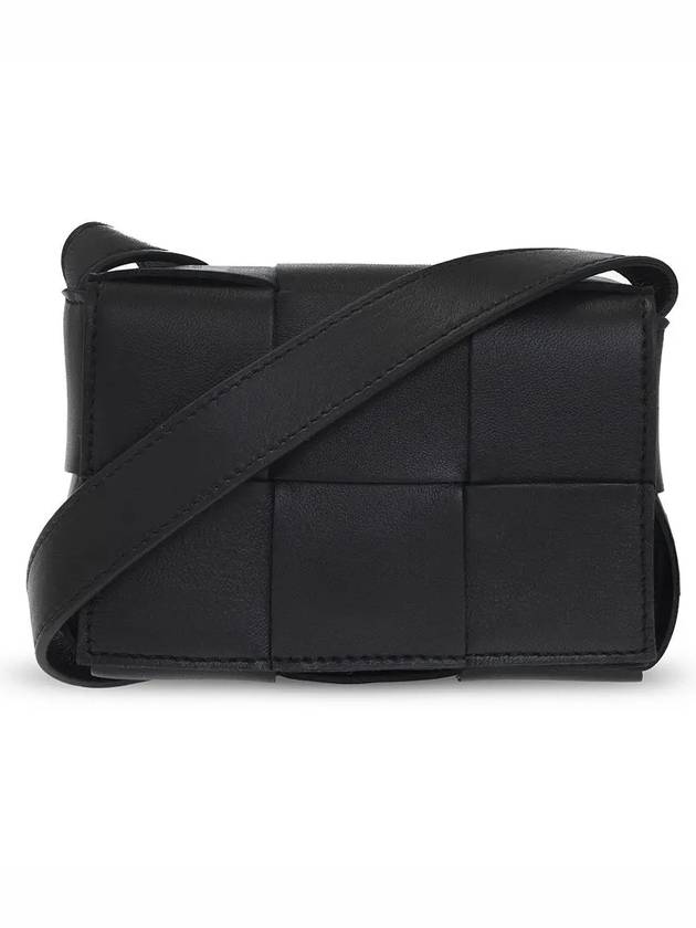 Intrecciato Cassette Small Cross Bag Black - BOTTEGA VENETA - BALAAN 3