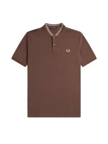 Fred Perry Bomber Collar Polo Shirt C Road Brick - FRED PERRY - BALAAN 1