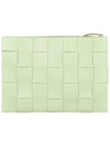 Cassette Intrecciato Medium Clutch Bag Lemon Washed - BOTTEGA VENETA - BALAAN 4