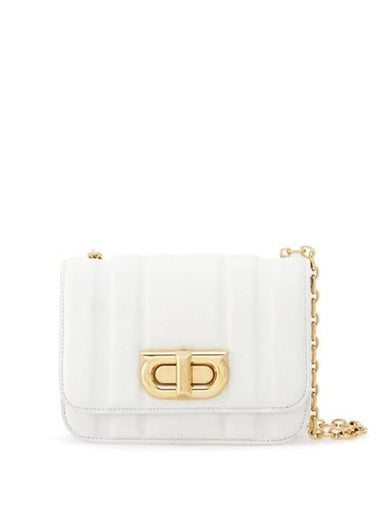 New Gancini Mini Shoulder Bag White - SALVATORE FERRAGAMO - BALAAN 1