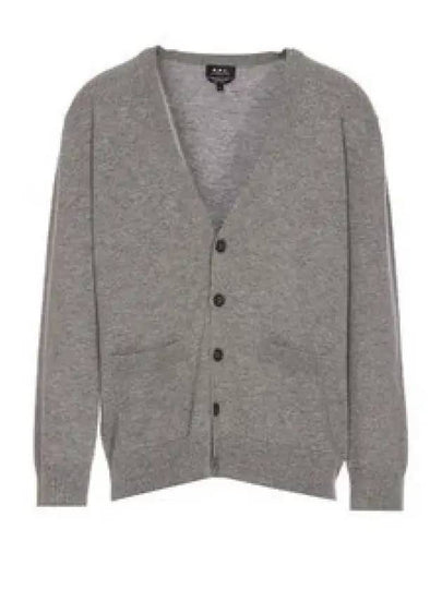 Men's Theo Wool Cardigan Grey - A.P.C. - BALAAN 2