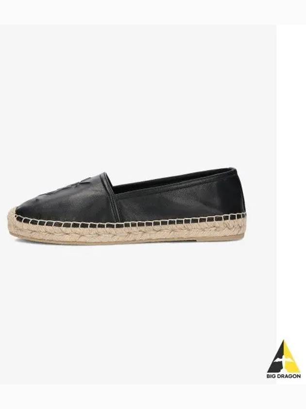 Leather Espadrilles Black - SAINT LAURENT - BALAAN 2