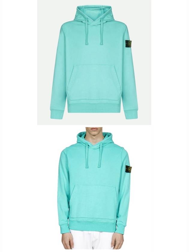 Wappen Patch Cotton Hoodie Aqua Mint - STONE ISLAND - BALAAN 5