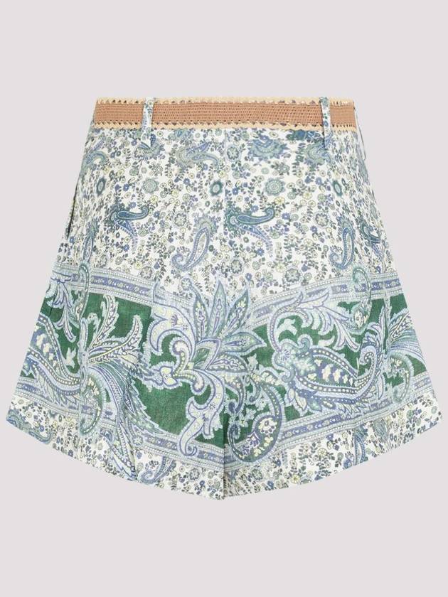 24FW short pants 7453ASS242 GRPA GREEN PAISLEY - ZIMMERMANN - BALAAN 3