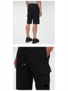 Bermuda Regular Fit Cargo Shorts Black - CP COMPANY - BALAAN 6