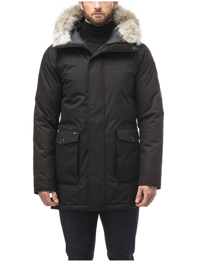 Yves Hooded Fur Padded Parka Black - NOBIS - BALAAN 4