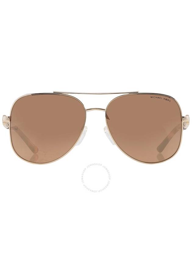 Michael Kors Chianti Gold Mirror Pilot Ladies Sunglasses MK1121 10147P 58 - MICHAEL KORS - BALAAN 1