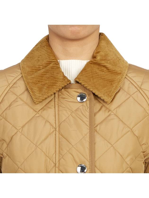 Diamond Quilted Nylon Jacket Beige - BURBERRY - BALAAN 11