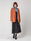 Unbalance Wool Jacket Brick - PAGE STUDIO - BALAAN 3