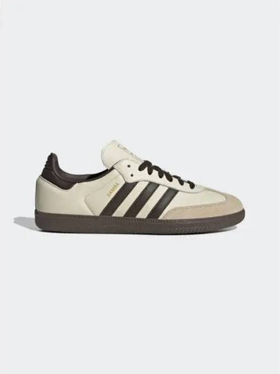 Samba OG Low Top Sneakers Cream White Dark Brown - ADIDAS - BALAAN 2