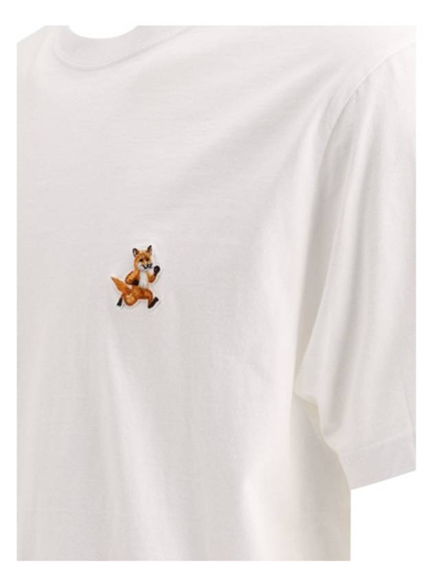 Maison Kitsune Running Fox White Short Sleeve MM00125K J0008 P100 - MAISON KITSUNE - BALAAN 4