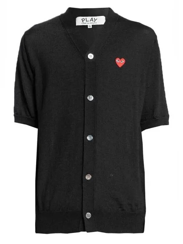 Heart Logo Short Sleeve Cardigan AX N096 051 1 Other 1022126 - COMME DES GARCONS - BALAAN 1