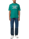 Drold Monsieur Slogan Short Sleeve TShirt Green TS137 CO002 - DROLE DE MONSIEUR - BALAAN 4