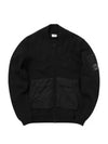 Cotton Mixed Bomber Cardigan Black - CP COMPANY - BALAAN 2