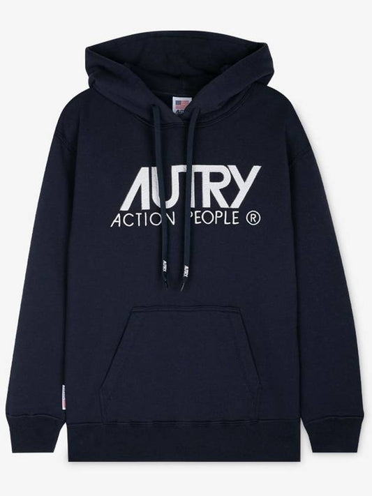 Women s Logo Blue Hoodie HOIW 409B - AUTRY - BALAAN 1