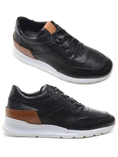 Men's Leather Low Top Sneakers Black - TOD'S - BALAAN 2