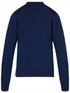 Fox Head Patch Knit Wool Cardigan Navy Melange - MAISON KITSUNE - BALAAN 4