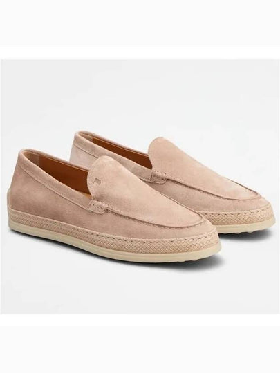 Logo Suede Loafers Pink - TOD'S - BALAAN 2