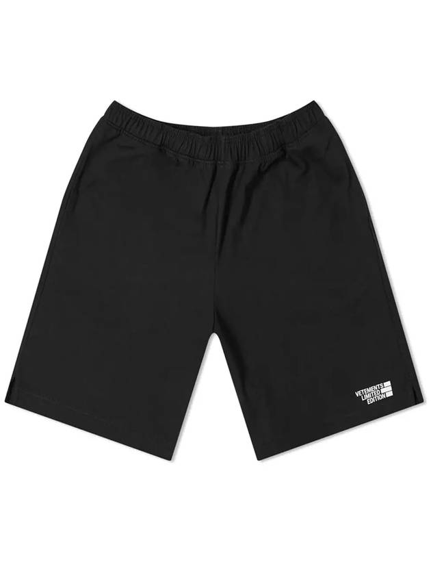 Logo Sweat Shorts Black - VETEMENTS - BALAAN 3