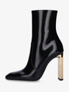 Auteuil Leather Heels Middle Boots Black - SAINT LAURENT - BALAAN 2