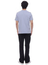 Chillax Fox Patch Regular Short Sleeve T-Shirt Blue - MAISON KITSUNE - BALAAN 6