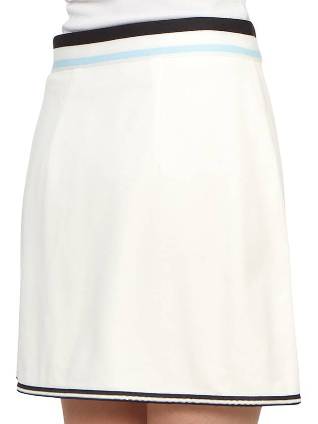 Logo Patch Wrap A-Line Skirt White - MONCLER - BALAAN 9