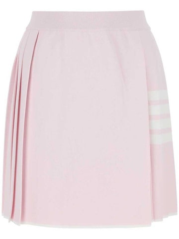 Women's 4 Bar Mini Pleated Skirt Pink - THOM BROWNE - BALAAN 1