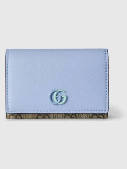 GG Marmont Card Case Lilac Leather Ebony Supreme 790067AADQG4947 - GUCCI - BALAAN 2