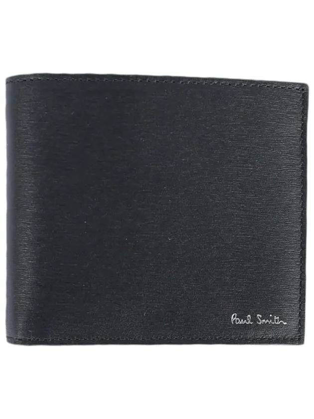 Logo Two-Tone Leather Wallet Black - PAUL SMITH - BALAAN 1