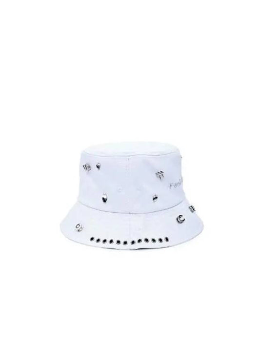 Feng Chen Wang Logo Piercing Cotton Bucket Hat FUS15AC28W WHITE - FENG CHEN WANG - BALAAN 2