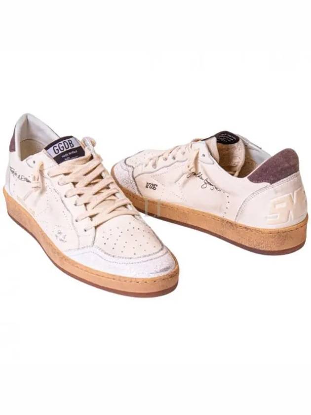 Suede Tab Leather Low Top Sneakers White - GOLDEN GOOSE - BALAAN 2