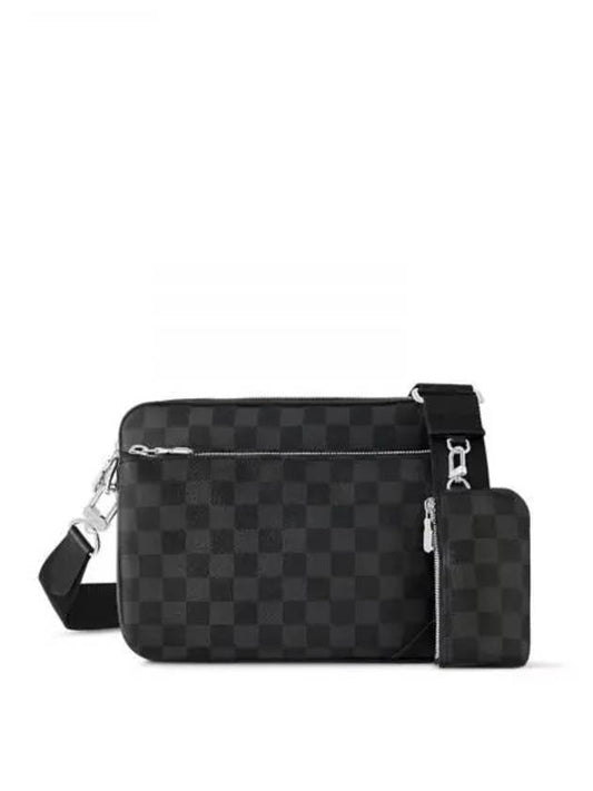 Trio Damier Graphite Canvas Messenger Bag Black - LOUIS VUITTON - BALAAN 2