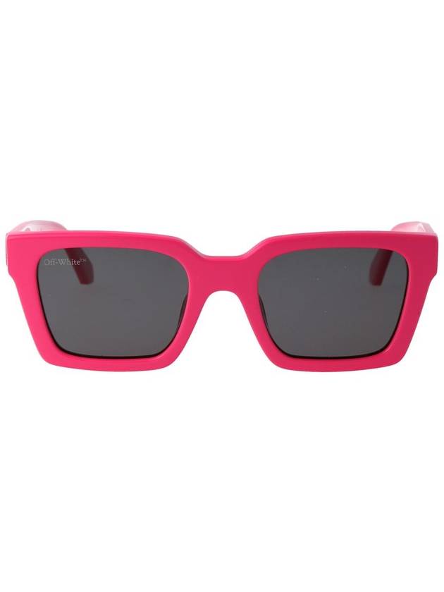 logo print square frame sunglasses pink - OFF WHITE - BALAAN 2