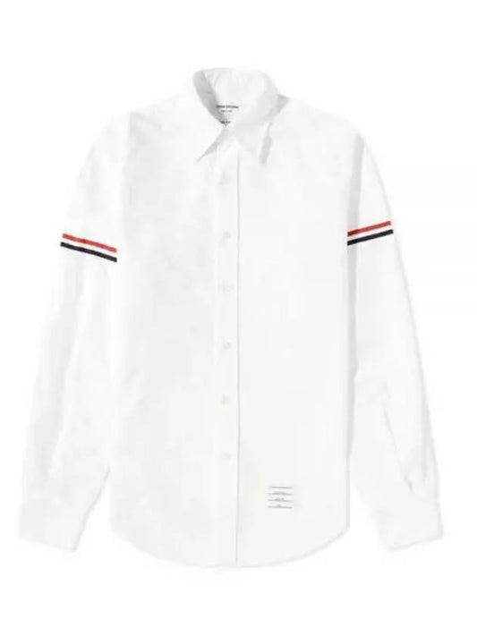 Armband Oxford Long Sleeve Shirt White - THOM BROWNE - BALAAN 2