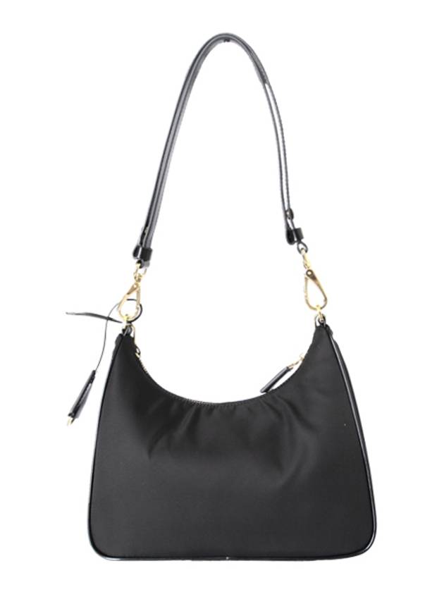 Re-Nylon Brushed Leather Mini Bag Black - PRADA - BALAAN 3